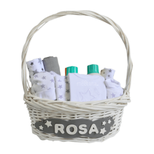 Cesta bebé «Estrellas Gris»
