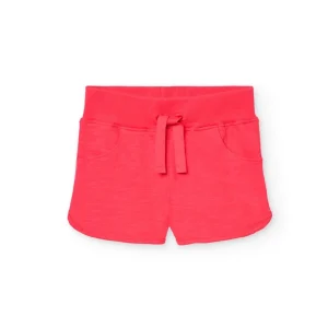 Pantalón corto niña algodón flamé rojo 411129